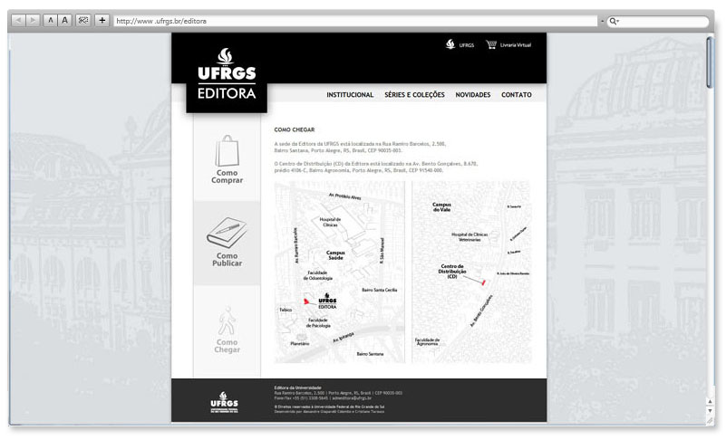 Página Interna do Site da Editora da UFRGS