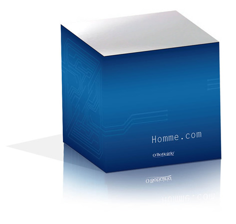 Imagem de apresentação da Embalagem do perfume Homme do Boticário