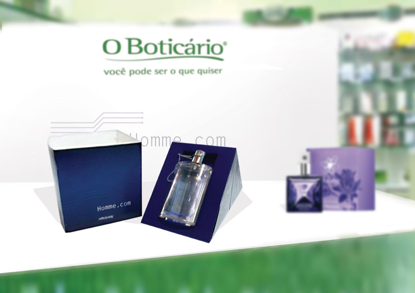 Imagem da Embalagem do perfume Homme do Boticário no PDV