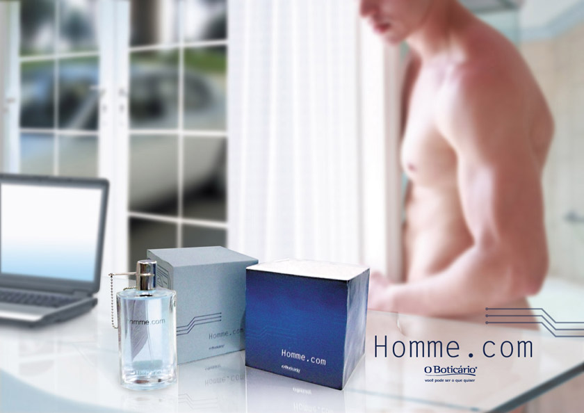 Imagem Promocional da Embalagem do perfume Homme do Boticário